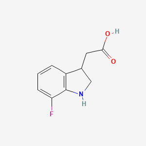 2-(7-Fluoroindolin-3-yl)acetic acid