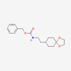 molecular formula C18H25NO4 B12933911 Benzyl (2-(1,4-dioxaspiro[4.5]decan-8-yl)ethyl)carbamate 