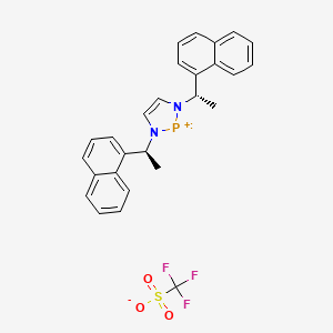 molecular formula C27H24F3N2O3PS B12933920 1,3-Bis[(1S)-1-(1-naphthalenyl)ethyl]-2,3-dihydro-1H-1,3,2-diazaphosphol-2-yl trifluoromethanesulfonate 