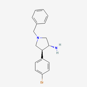 rel-(3R,4S)-1-Benzyl-4-(4-bromophenyl)pyrrolidin-3-amine