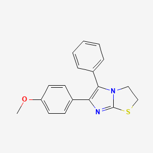 molecular formula C18H16N2OS B12933980 6-(4-Methoxyphenyl)-5-phenyl-2,3-dihydroimidazo[2,1-b][1,3]thiazole CAS No. 87532-36-3