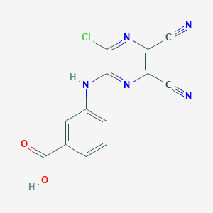 3-((3-Chloro-5,6-dicyanopyrazin-2-yl)amino)benzoic acid