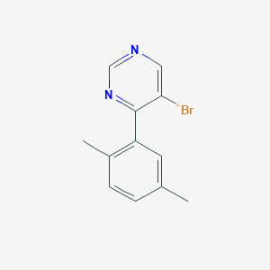 molecular formula C12H11BrN2 B1293403 5-Bromo-4-(2,5-dimethylphenyl)pyrimidine CAS No. 941294-35-5