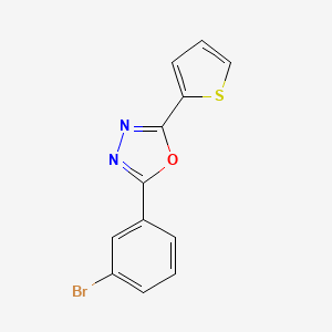 molecular formula C12H7BrN2OS B1293407 2-(3-Bromophenyl)-5-(thiophen-2-yl)-1,3,4-oxadiazole CAS No. 957065-93-9