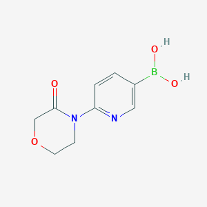 molecular formula C9H11BN2O4 B12934099 (6-(3-Oxomorpholino)pyridin-3-yl)boronic acid 