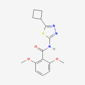 molecular formula C15H17N3O3S B12934229 N-(5-Cyclobutyl-1,3,4-thiadiazol-2-yl)-2,6-dimethoxybenzamide CAS No. 82559-46-4