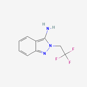 molecular formula C9H8F3N3 B12934287 2-(2,2,2-Trifluoroethyl)-2H-indazol-3-amine 