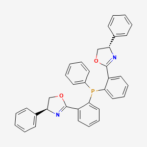 molecular formula C36H29N2O2P B12934305 (4S,4'S)-2,2'-((Phenylphosphanediyl)bis(2,1-phenylene))bis(4-phenyl-4,5-dihydrooxazole) 