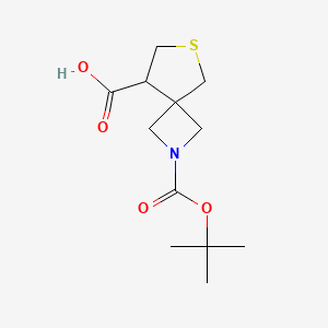 molecular formula C12H19NO4S B12934316 2-(tert-Butoxycarbonyl)-6-thia-2-azaspiro[3.4]octane-8-carboxylic acid 