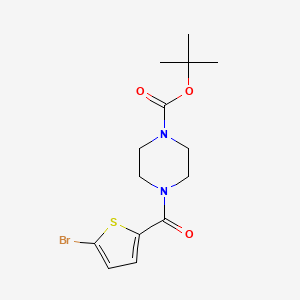 molecular formula C14H19BrN2O3S B1293432 Tert-butyl 4-(5-bromothiophene-2-carbonyl)piperazine-1-carboxylate CAS No. 1017782-71-6