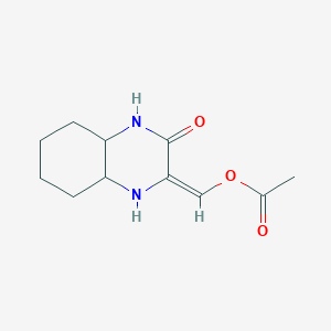 molecular formula C11H16N2O3 B12934325 (3-Oxooctahydroquinoxalin-2(1H)-ylidene)methyl acetate 