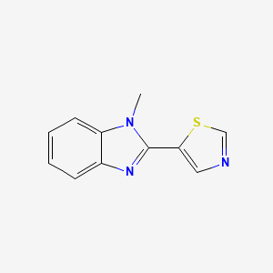 molecular formula C11H9N3S B12934327 1H-Benzimidazole, 1-methyl-2-(5-thiazolyl)- CAS No. 60746-62-5