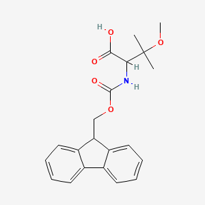 molecular formula C21H23NO5 B12934360 2-((((9H-Fluoren-9-yl)methoxy)carbonyl)amino)-3-methoxy-3-methylbutanoic acid 