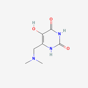 molecular formula C7H11N3O3 B12934365 6-((Dimethylamino)methyl)-2,4,5-pyrimidinetriol CAS No. 13922-45-7