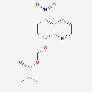 molecular formula C14H14N2O5 B12934369 ((5-Nitroquinolin-8-yl)oxy)methyl isobutyrate 