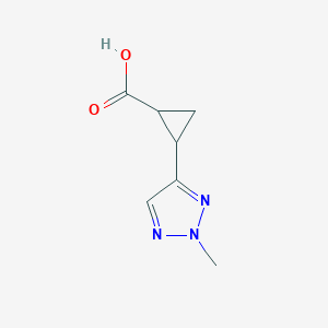 molecular formula C7H9N3O2 B12934375 2-(2-Methyl-2H-1,2,3-triazol-4-yl)cyclopropane-1-carboxylic acid 