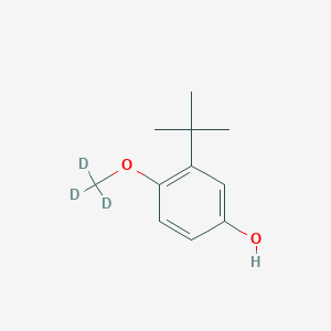 molecular formula C11H16O2 B129344 2-叔丁基-4-羟基苯甲醚-d3 CAS No. 1794892-02-6