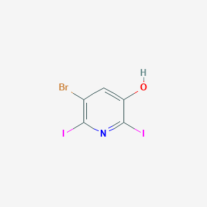 B1293440 5-Bromo-2,6-diiodopyridin-3-ol CAS No. 1040682-54-9