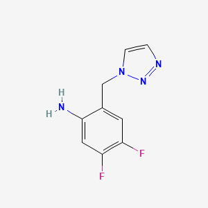 molecular formula C9H8F2N4 B12934402 4,5-Difluoro-2-[(1H-1,2,3-triazol-1-yl)methyl]aniline CAS No. 922711-74-8