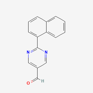molecular formula C15H10N2O B1293446 2-(Naphthalen-1-yl)pyrimidine-5-carbaldehyde CAS No. 915919-73-2