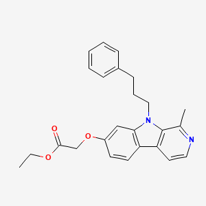 Ethyl 2-((1-methyl-9-(3-phenylpropyl)-9H-pyrido[3,4-b]indol-7-yl)oxy)acetate