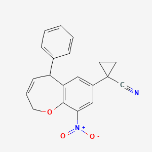 1-(9-Nitro-5-phenyl-2,5-dihydrobenzo[b]oxepin-7-yl)cyclopropane-1-carbonitrile