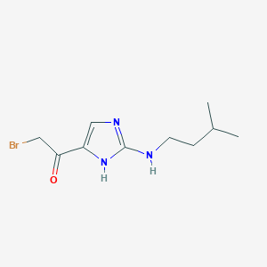 2-Bromo-1-{2-[(3-methylbutyl)amino]-1H-imidazol-5-yl}ethan-1-one