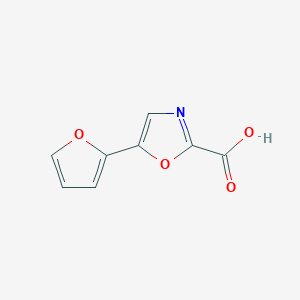 molecular formula C8H5NO4 B12934750 5-(Furan-2-yl)oxazole-2-carboxylic acid 