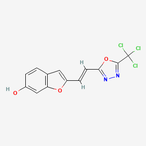 2-[(E)-2-[5-(trichloromethyl)-1,3,4-oxadiazol-2-yl]ethenyl]-1-benzofuran-6-ol