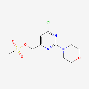 molecular formula C10H14ClN3O4S B12934775 (6-Chloro-2-morpholinopyrimidin-4-yl)methyl methanesulfonate 