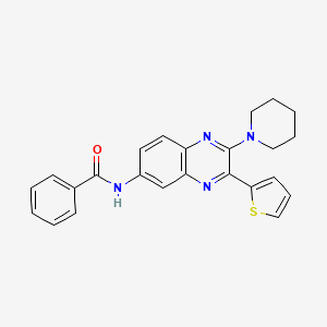 Benzamide, N-[2-(1-piperidinyl)-3-(2-thienyl)-6-quinoxalinyl]-