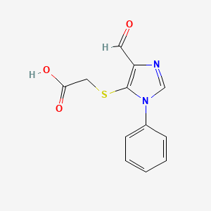 [(4-Formyl-1-phenyl-1H-imidazol-5-yl)sulfanyl]acetic acid