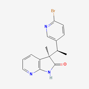 (R)-3-((R)-1-(6-Bromopyridin-3-yl)ethyl)-3-methyl-1,3-dihydro-2H-pyrrolo[2,3-b]pyridin-2-one