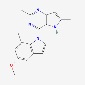 4-(5-Methoxy-7-methyl-1H-indol-1-yl)-2,6-dimethyl-5H-pyrrolo[3,2-d]pyrimidine