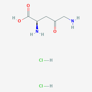 molecular formula C5H12Cl2N2O3 B12934964 (R)-2,5-Diamino-4-oxopentanoic acid dihydrochloride 