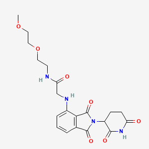 molecular formula C20H24N4O7 B12934972 2-((2-(2,6-Dioxopiperidin-3-yl)-1,3-dioxoisoindolin-4-yl)amino)-N-(2-(2-methoxyethoxy)ethyl)acetamide 