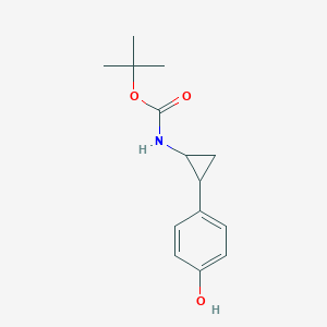 tert-Butyl (2-(4-hydroxyphenyl)cyclopropyl)carbamate