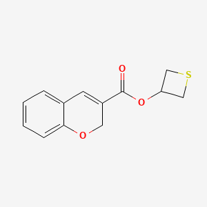 molecular formula C13H12O3S B12935063 Thietan-3-yl 2H-chromene-3-carboxylate 