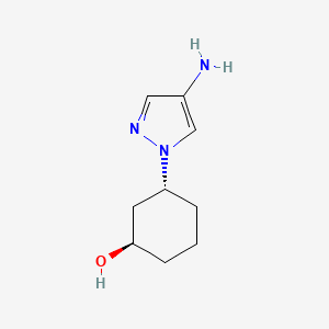 Rel-(1R,3R)-3-(4-amino-1H-pyrazol-1-yl)cyclohexan-1-ol