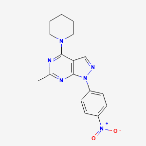 6-Methyl-1-(4-nitrophenyl)-4-(piperidin-1-yl)-1h-pyrazolo[3,4-d]pyrimidine