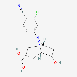 2-Chloro-4-((1S,3R,5S)-3,6-dihydroxy-3-(hydroxymethyl)-8-azabicyclo[3.2.1]octan-8-yl)-3-methylbenzonitrile