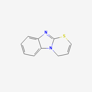 molecular formula C10H8N2S B12935191 4H-[1,3]Thiazino[3,2-a]benzimidazole CAS No. 245-57-8