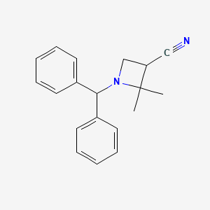 1-Benzhydryl-2,2-dimethylazetidine-3-carbonitrile