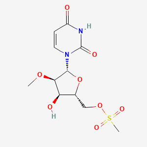 ((2R,3R,4R,5R)-5-(2,4-Dioxo-3,4-dihydropyrimidin-1(2H)-yl)-3-hydroxy-4-methoxytetrahydrofuran-2-yl)methyl methanesulfonate