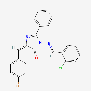 4-(4-Bromobenzylidene)-1-((2-chlorobenzylidene)amino)-2-phenyl-1H-imidazol-5(4H)-one