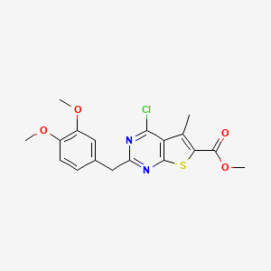 Methyl 4-chloro-2-(3,4-dimethoxybenzyl)-5-methylthieno[2,3-d]pyrimidine-6-carboxylate