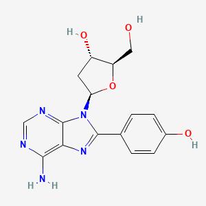 (2R,3S,5R)-5-(6-Amino-8-(4-hydroxyphenyl)-9H-purin-9-yl)-2-(hydroxymethyl)tetrahydrofuran-3-ol