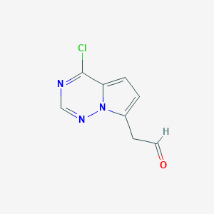 2-(4-Chloropyrrolo[2,1-f][1,2,4]triazin-7-yl)acetaldehyde