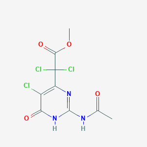 Methyl (2-acetamido-5-chloro-6-oxo-3,6-dihydropyrimidin-4-yl)(dichloro)acetate