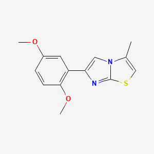 Imidazo[2,1-b]thiazole, 6-(2,5-dimethoxyphenyl)-3-methyl-